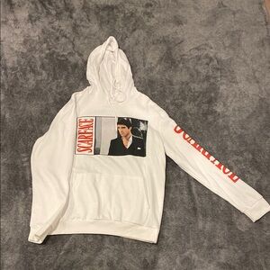 White Scarface Graphic Hoodie